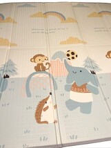 Extra Large Foldable Baby Play Mat 70x77.5 Double Sided Foam Mat XL Elephant image 4