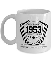 Vintage 1953 Coffee Mug 11oz Ceramic Gift For Women, Men 69 Years Old On... - $16.78