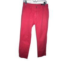 VINEYARD VINES Varsity Red Garment Dyed Slim Fit Breaker Cotton Pants Si... - $15.63