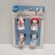 Vintage Wilton 1993 Cake Candles Decorations Dalmation Dog Puppies Set Of 4 - £14.80 GBP