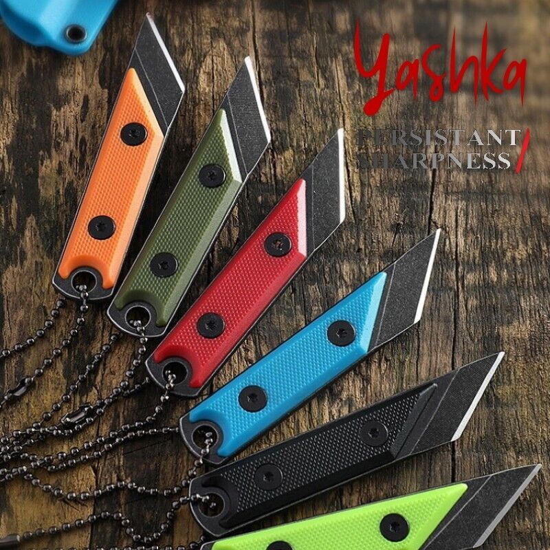 Necklace Knife Mini Hunting Outdoor Home Kitchen Tool Pocket Knife Birth... - $13.80