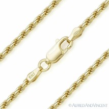 2.2mm Twist-Rope Link .925 Sterling Silver 14k Yellow Gold-Plated Chain Necklace - £40.03 GBP+