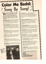 Color Me Badd teen magazine pinup clipping Song by Song Tiger Beat 90&#39;s CMB - $1.50