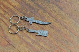 set hand forged key chains knife in damascus steel new from the Eagle Collection - £23.73 GBP