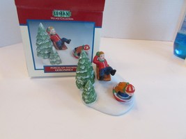Lemax 83249 Geronimo! Kids Sleigh Riding Downhill Accessor Village 1998 - $12.30