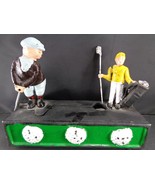 Vintage Cast Iron Mechanical Coin Money Bank Golf Caddy Birdie Hole In O... - £31.14 GBP
