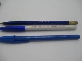 Coca-Cola Vintage 1970s Blue Pens Coke Adds Life to Everything Nice Logo - £3.88 GBP