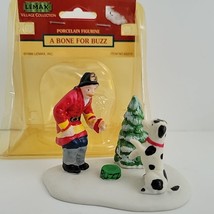 VTG Lemax 1998 Porcelain Bone For Buzz Fireman Dog Christmas Village Fig... - $9.39