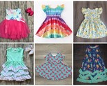 NEW Boutique Baby Girls Dress Lot Size 2T Mermaids Tie Dye Unicorn Tutu - £32.07 GBP