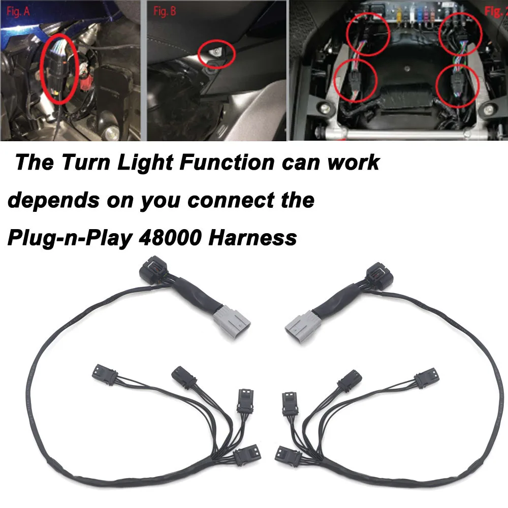 NEW Motorcycle Fog Light Side Auxiliary LED Turn Signals Decorative l Light    W - £203.06 GBP