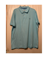 Izod Mens Advantage Performance Polo Shirt Blue Short Sleeve Natural Str... - £10.12 GBP