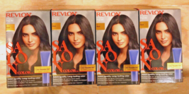 4 Boxes Revlon Salon Color Permanent Dye Color Booster Kit #1 Black - FR... - £29.99 GBP