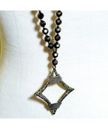 Marlyn Schiff Geometric Beaded Long Necklace - £18.48 GBP