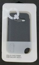 OEM New Black XQISIT Book Case Wallet Cover Phone Rana For Samsung Galaxy ACE 4 - £5.67 GBP