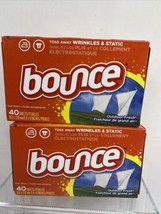(2) Bounce Fabric Softener Dryer Sheets Outdoor Fresh 40ct COMBINE SHIPP... - $4.94