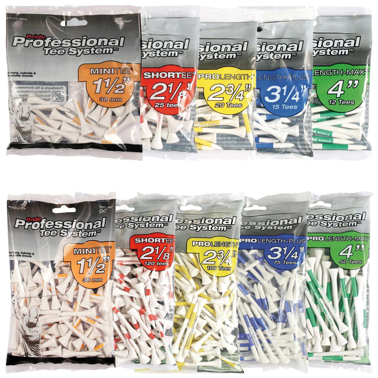 Masters Pride Golf Tee System. All Colours and Sizes. Wood Golf Tees. - $4.32+