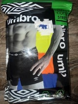 Umbro ~ 4 Pair Mens Boxer Briefs Cotton Blend Stretch Multicolor ~ XL (4... - £19.14 GBP