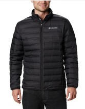 Columbia Mens Puffer Jacket Black Down Insulated Water-Resistant Pockets... - $107.99
