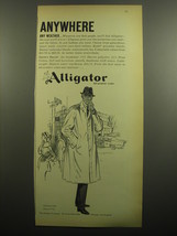 1960 Alligator Galecoat Coat Advertisement - Anywhere any weather - $14.99