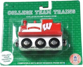 1 Officially Licensed College Team Trains Wisconsin Bucky Badger Wood Train - £15.95 GBP