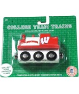 1 Officially Licensed College Team Trains Wisconsin Bucky Badger Wood Train - £15.66 GBP