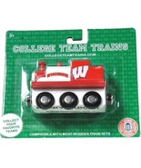 1 Officially Licensed College Team Trains Wisconsin Bucky Badger Wood Train - €17,05 EUR