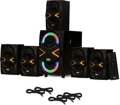 With Bluetooth, Led Lights, Fm, And 5 Extension Cables, Acoustic Audio&#39;S Aa5210 - £115.07 GBP