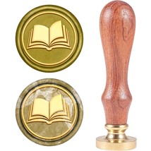 Wax Seal Stamp Vintage Wax Sealing Stamps Book Retro Wood Stamp Removable Brass  - £10.95 GBP
