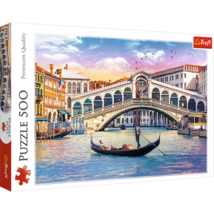 500 Piece Jigsaw Puzzles, Rialto Bridge, Venice Italy Puzzle, Gondola Pu... - $18.73