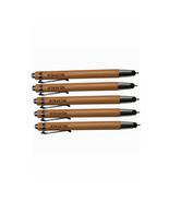 SELKFACAI Bamboo Retractable Ballpoint Pens, Black Ink, 5 Pcs - £9.01 GBP