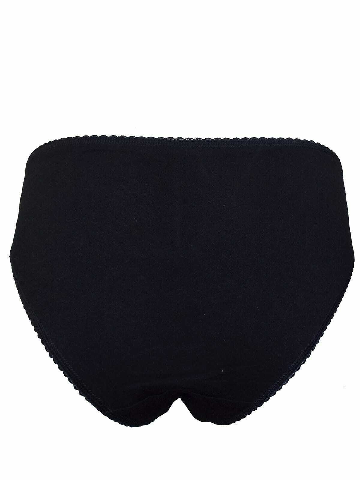 Ladies/Women&#39;s BPC  Black Cotton Rich High Rise Leg Knickers Short Size ... - $6.83