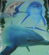 Playing Dolphins Ocean Sea Water Old Style Deluxe Polar Fleece 50&quot;X60&quot; Blanket - $24.00