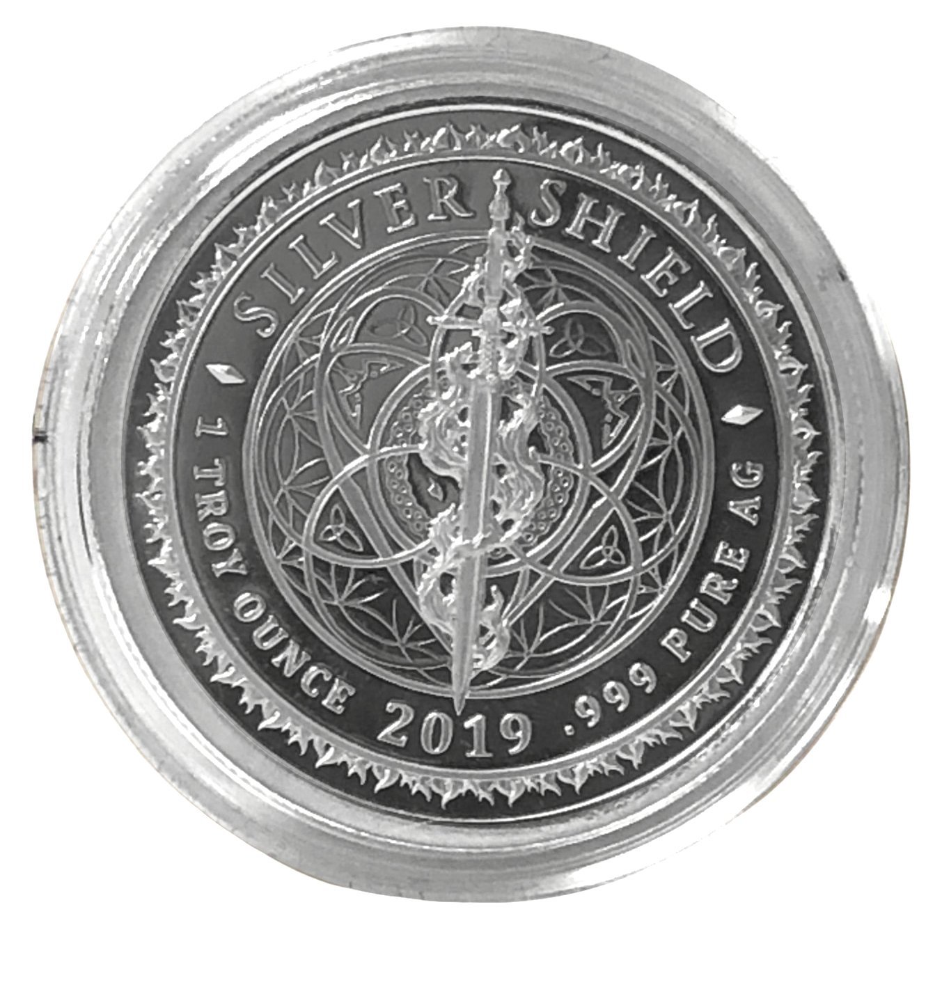 China Silver coin Petroyuan silver shield cosmic yin yang 457879 - $89.00