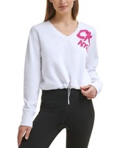 Calvin Klein Womens Performance Cinched Logo Sweatshirt Size:X-Small,Melrose - £43.98 GBP