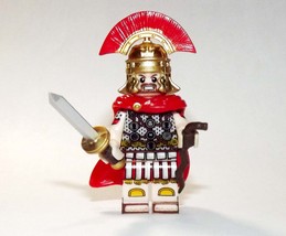 Roman Centurion Red plume officer soldier Minifigure Custome - £5.90 GBP