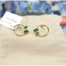 Alexis Bittar Asterales 14K Gold Plated Nano Gem Circle Stud Earrings NWT - $138.11