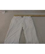 Womens Ralph Lauren 100% Cotton 8 White Casual Button Fly Capri Pants - $12.66