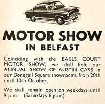 1954 Harry Ferguson Motor Show Belfast Ireland Advertisement Automobilia... - $369.57 MXN