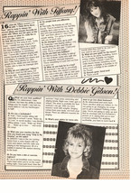 Debbie Gibson Tiffany teen magazine pinup clipping Rapping with Tiffany ... - $1.50