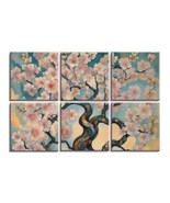 Cherry Blossom Tree Tile Mosaic – Set of 6 Ceramic Backsplash Art Tiles ... - $1,943.11 MXN