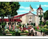 Vtg Carte Postale 1939 Doré Porte Expostion - Mission Trails Bâtiment Ca... - $7.13