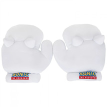 Sonic the Hedgehog Knuckles Cosplay Plush Gloves White 1 Pair Sega Licensed NEW - £17.11 GBP