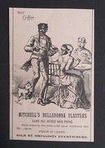 Mitchell&#39;s Belladonna Plasters Victorian Trade Card Quackery Medicine c1880s - £39.32 GBP