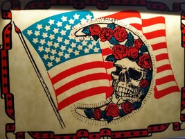 Grateful Dead Car Window Decal 1980s US Flag Skull Red Roses Moon Bertha Stars - £15.41 GBP