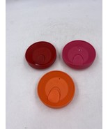 Lot of 3 Tervis Tumbler Lids Only Orange, Pink, Red - £7.10 GBP