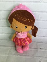 2014 Fisher Price Princess Chime Plush Doll Toy Dark Hair And Eyes CGN68 - $10.39