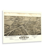 1882 Sixth Ward of Akron Middlebury Summit County Ohio Map Poster Print - £31.45 GBP+