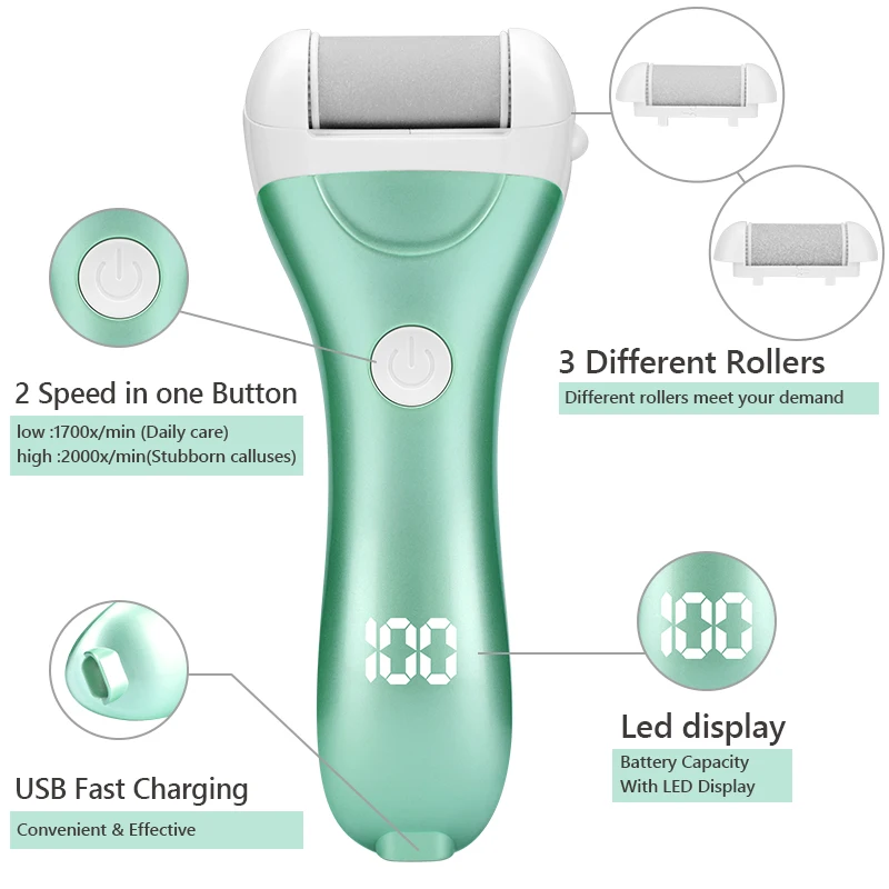 House Home Hot sale Charged Electric Foot File for Heels Grinding Pedicure Tools - £45.81 GBP