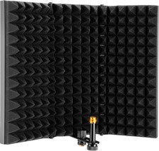 Foldable Adjustable Durable Studio Recording Microphone Isolator Panel For Stand - £32.87 GBP