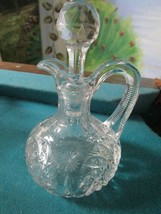 Victorian Glass Cruet With Stopper 6&quot; Bottle With Sterling Cover 3&quot; PICK1 - £23.53 GBP